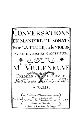 Villeneuve, Alexandre de | Conversations en manière de sonates pour la flûte ou le violon