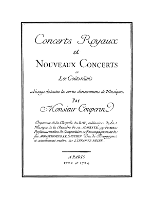 Couperin, François | Concerts royaux et Nouveaux concerts ou les Goûts réunis