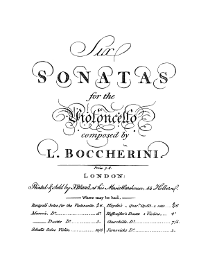 Boccherini, Luigi | Six sonatas for the violoncello (sd)