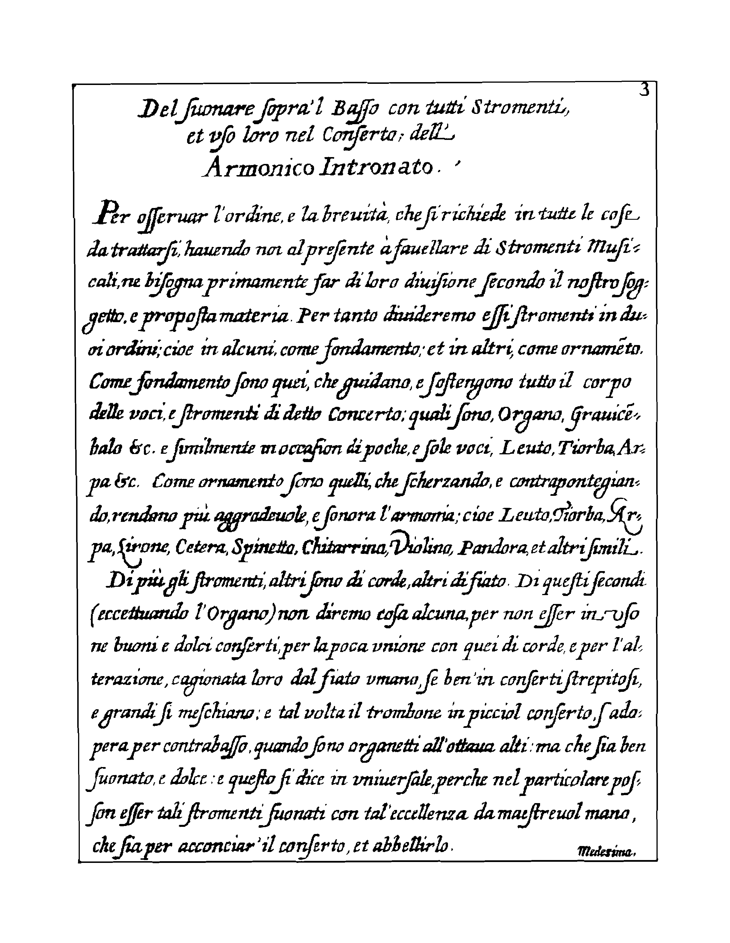 Agazzari, Agostino | Del sonare sopra'l basso con tutti li stromenti e dell'uso loro nel conserto (1606 & 1607)