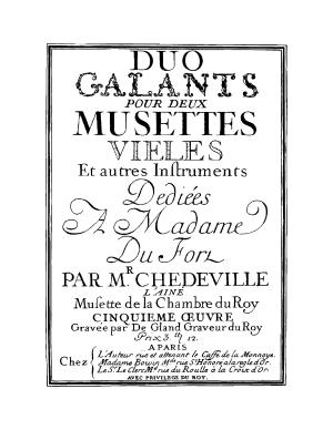 Chédeville, Esprit Philippe | Duo galants | Oeuvre 5