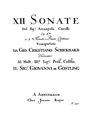 Corelli - Schickhardt | XII Sonate a 2 flauti e basso continuo (1719)