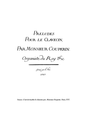 Couperin, François | Huit préludes pour le clavecin (1717)