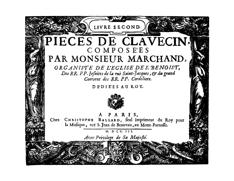 Marchand, Louis | Pièces de Clavecin