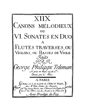 Telemann | Canons mélodieux